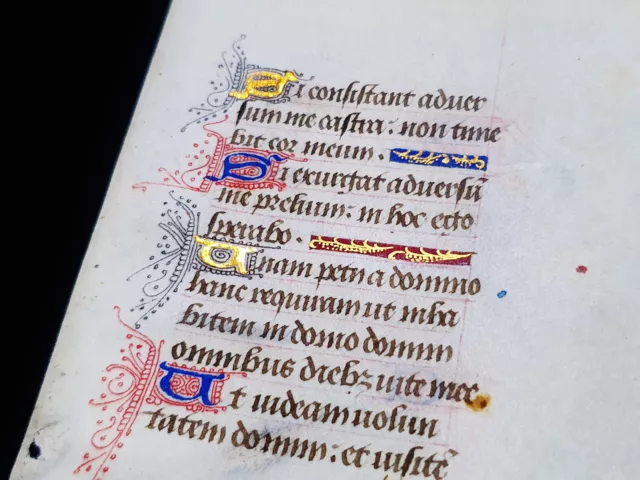 1430 AMAZING Medieval Latin Manuscript on Vellum, rare Illuminated Book of Hours 1430 AMAZING Medieval Latin Manuscript on Vellum, rare Illuminated Book of Hours