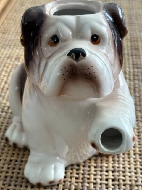 VTG Bull Dog Pup Pitcher Teapot Lid Handcrafted OCI Fitz&Floyd Granny Core Rare 3