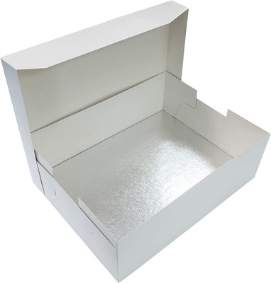 304 mm quadrate Scatole per torta bianche confezione da 5 
