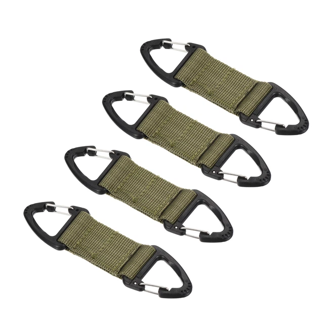 Cintura Clip Cinghia,4pz Appeso Fibbia Portachiavi per Esterni,Verde