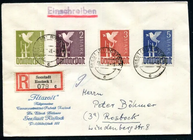 ALLIED OCCUPATION 1947 962-965 to R-TEN X MIF R LETTER (J9293