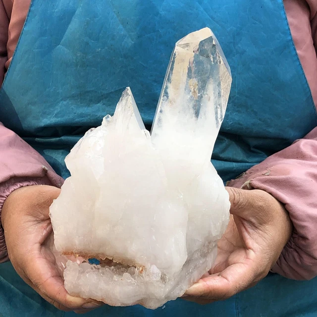 3.1LB Natural White Quartz Crystal Cluster Rough Specimen Healing Stone
