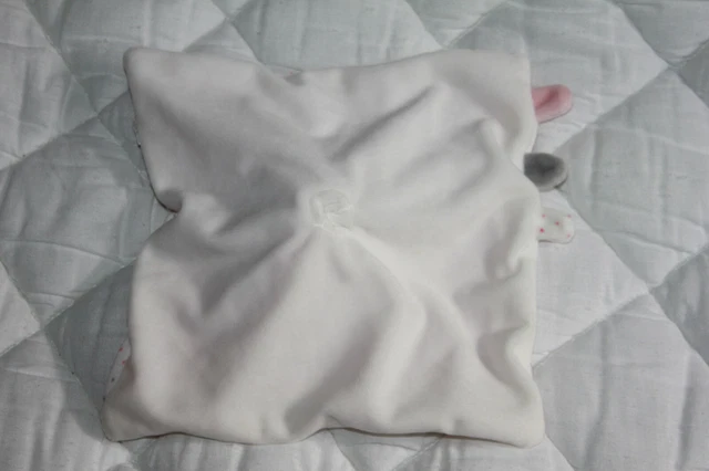 Doudou Obaibi Okaidi Souris Plat Rose Blanc Gris Pois Dormeur Com Neuf 2