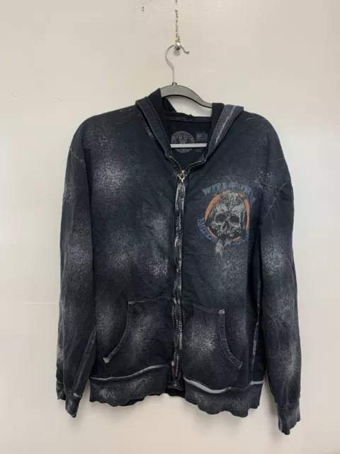 Affliction Head Hunter Full Zip Up Hoodie Y2K Mens Size Medium