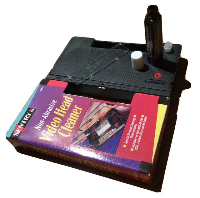SENTRY VHS/VCR VIDEO Head Cleaner, NonAbrasive w/Cleaning Fluid
