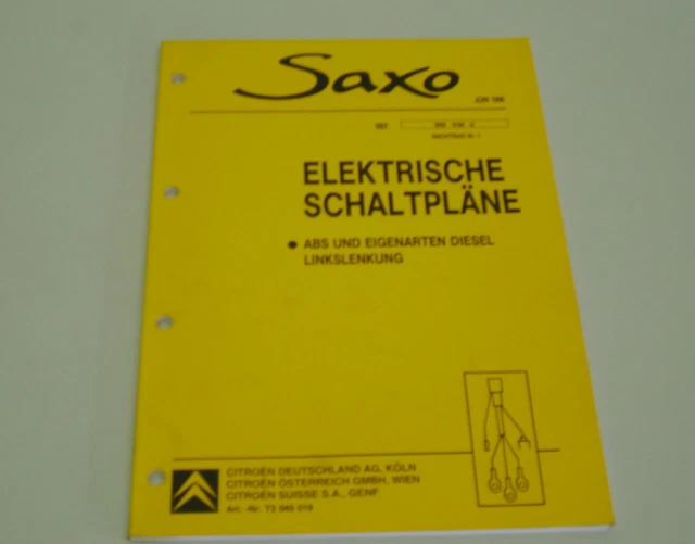 MANUAL CITROEN Saxo Electric Wiring Diagrams £23.87 PicClick UK