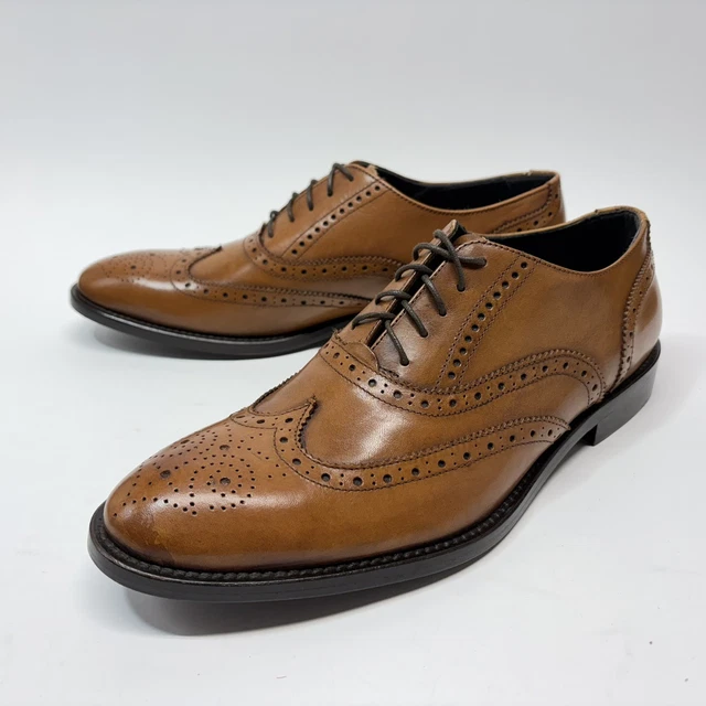 TO BOOT NEW York Brennan Brown Leather Wingtip Ankle Dress  display picture 1