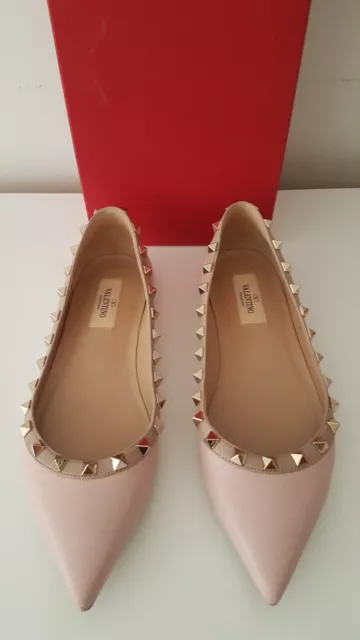 VALENTINO GARAVANI Rockstud Ballerina Flat IT 37 AU 7 US 7