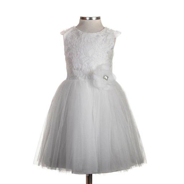 Abito cerimonia bambina Alice Pi. in pizzo e tulle misura 6 anni Made in italy