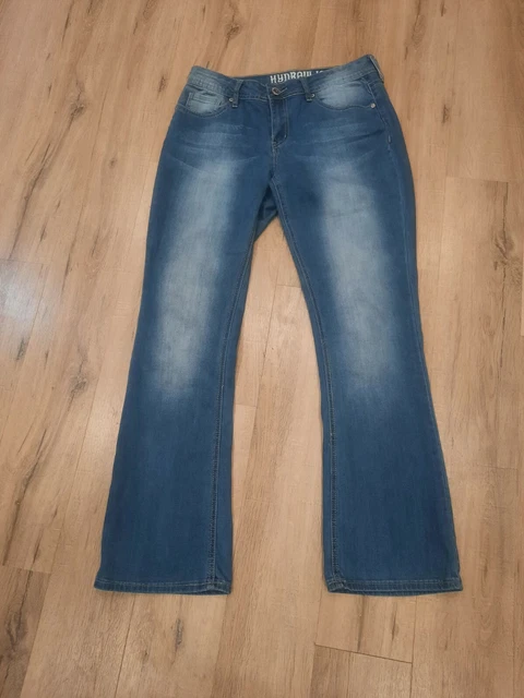 Lola Hydraulic Ladies Bell Bottom Curvy Slim Boot Sz 9 Med Wash. Pocket