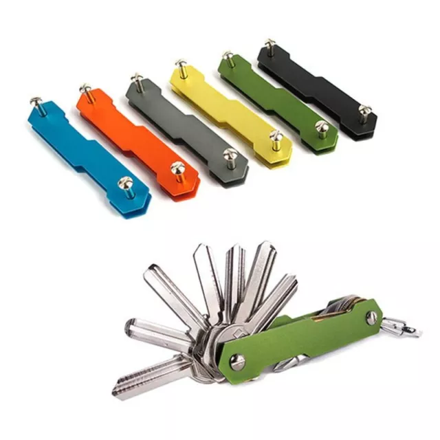 Flexible Key Holder Aluminum Alloy Keychain EDC Portable Folding Key Organizer