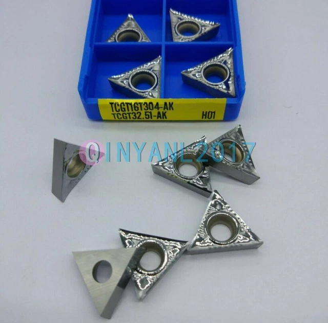 10Pcs Korloy TCGT16T304-AK TCGT32.51-AK CNC Carbide inserts Cutter blade
