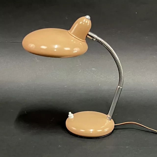 Lampe à Poser Articulée Métal Laqué Beige Vintage Italie 60/70's