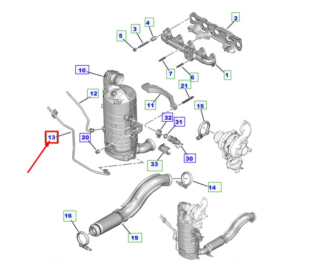 8200252995 TUYAU DE Pression Du Turbocompresseur Pour RENAULT KANGOO II
