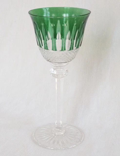 Verre à vin du Rhin Roemer cristal de St Louis, modèle Tommy vert 19,8cm