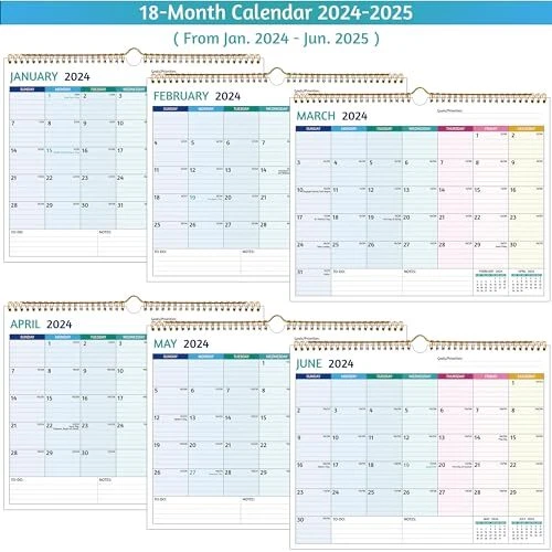 20242025 WALL CALENDAR 18 Months Calendar 20242025, Jan 2025 Jun