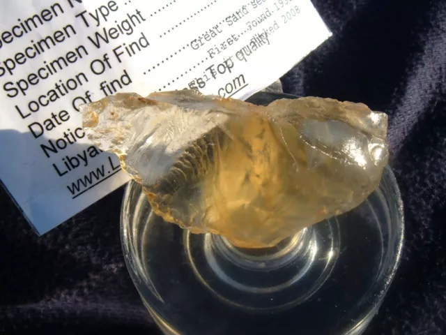 Libyan Desert Glass Meteorite Tektite impact specimen( 140 Ct ) Super yellow A+