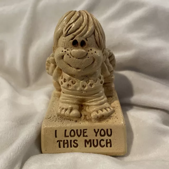 Vintage  Paula Statue I Love You This Much Boy W 336 1973 Figurine Made In U.S.A