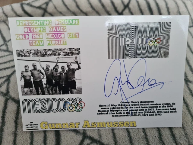 GUNNAR ASMUSSEN (DEN) Olympiasieger 1968 Mexiko Radsport Orginal