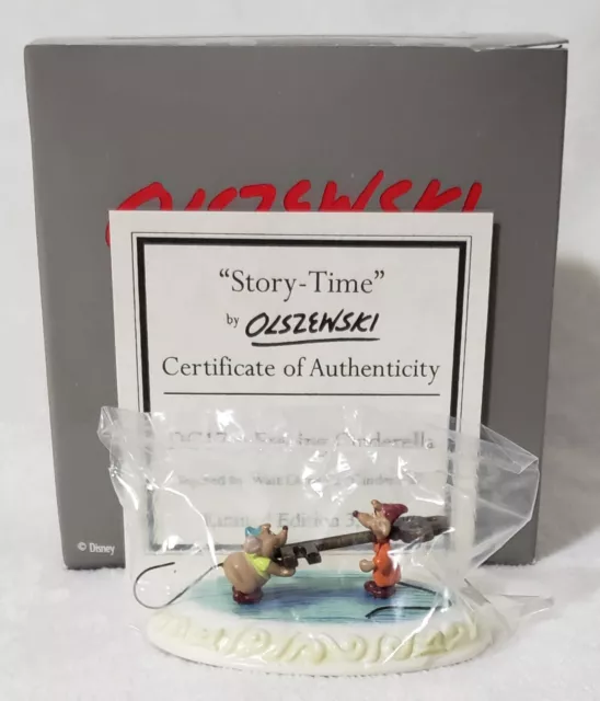 Disney Olszewski “Freeing Cinderella” Story Time w/ Jaq & Gus Figurine +BOX/COA