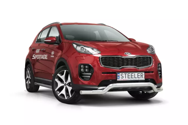 City Edelstahl Frontbügel Frontschutzbügel mit ABE für KIA Sportage 2016 - 2021