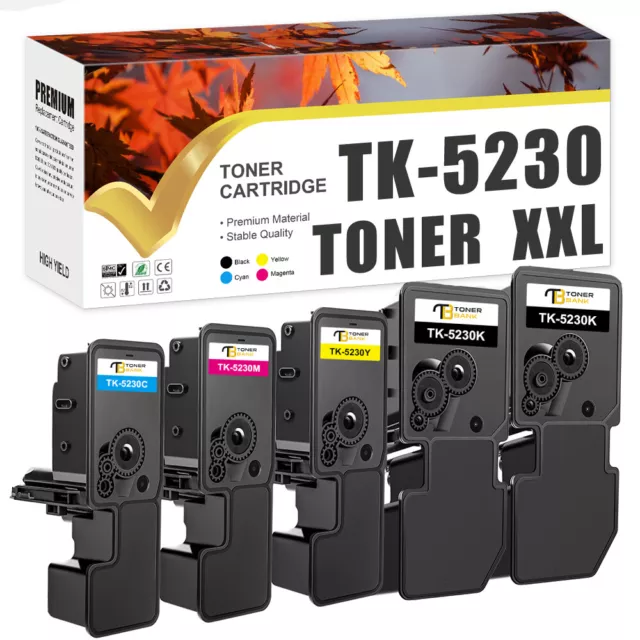 5x Toner TK-5230 für Kyocera Ecosys M5521cdn Toner M5521cdw P5021cdn P5021cdw