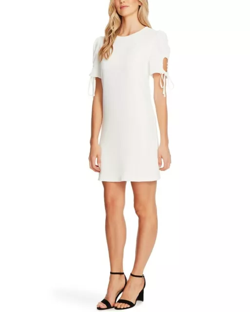 CECE NEW $109 The Alexandria Shift Dress in Soft Ecru Size 4