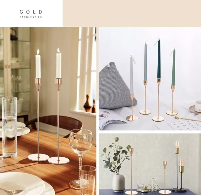 Juego de 9 velas de oro