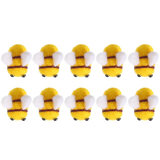 30 piezas lana fieltro abejas artesanía decoraciones de regalo decorativo disfraz hágalo usted mismo Acce