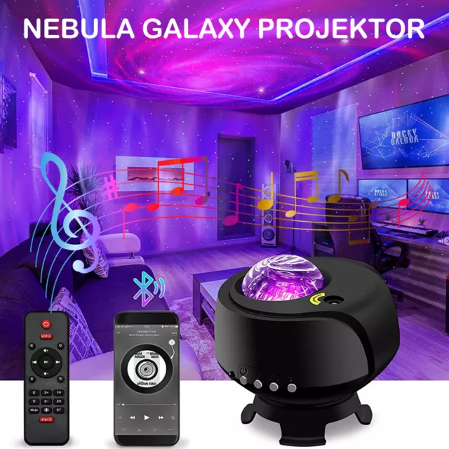 Sternenhimmel Projektor LED Nachtlicht Galaxy Lampe Starry Stern Musik Bluetooth