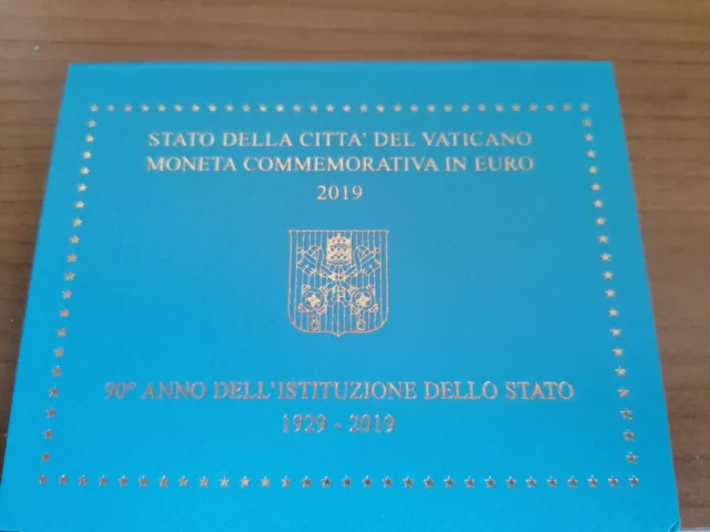 stato della citta del vaticano moneta commemorativa in euro 2019