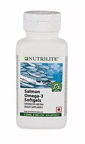Amway Nutrilite Saumon Oméga-3//Pure Herbal//60 gélules//100% Authentique -...