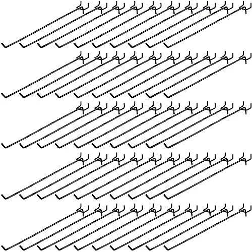 100 Pieces Peg Board Shelving Hooks Black Stainless Steel Pegboard Hooks Pegb...