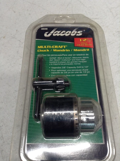 Mandril Jacobs Multi Craft 1/2" tapa 13 mm 3/8-24 montaje - 30598 nuevo