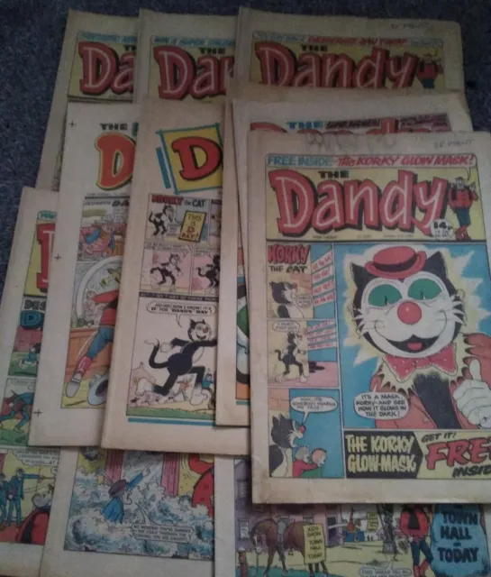 Vintage 1980s Dandy Comics x 11
