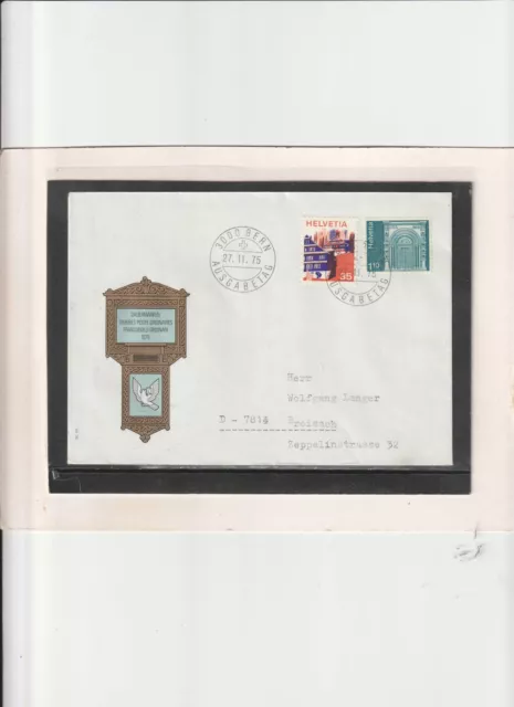Schweiz-FDC Mi. Nr. 1067+1068 " Freimarken-Landschaften+Architektur " echt gelau