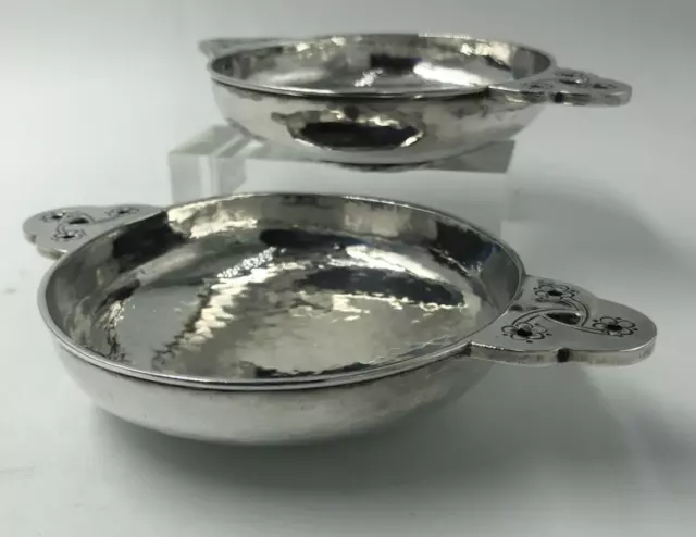 Coppia Ciotole Planate Artificers Guild Edward Spencer Silver Arts & Crafts 1931