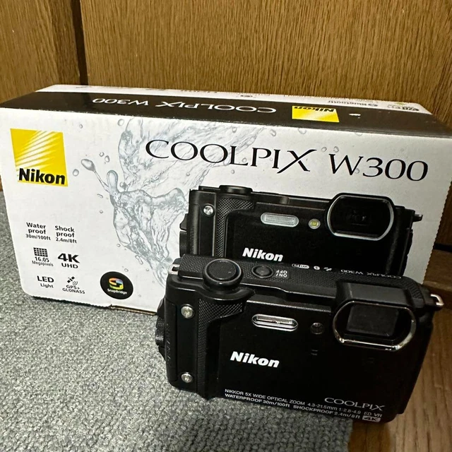 Junk Nikon Digital Camera COOLPIX W300 BK Black