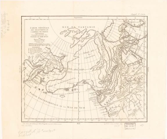 1772 MAP DISCOVERY and ExplorationNorthern HemisphereNorthwest 