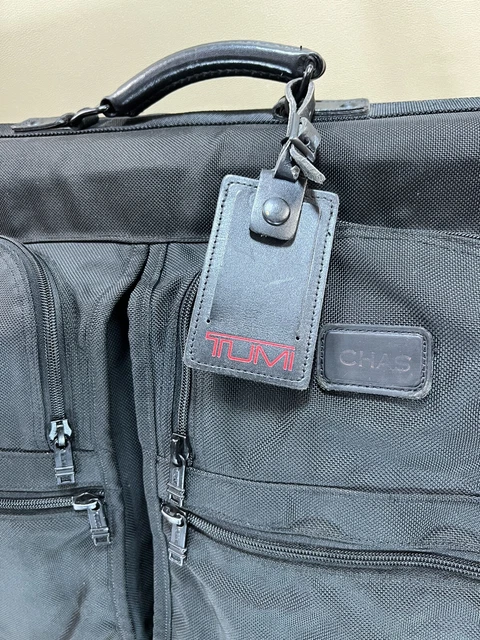 Preowned TUMI Made in USA Black Ballistic Nylon Bi-fold 23” Garment Bag Luggage 3