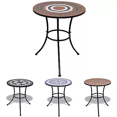 Mosaic Outdoor Patio Garden Bar Bistro Table Ceramic Multi Colours vidaXL