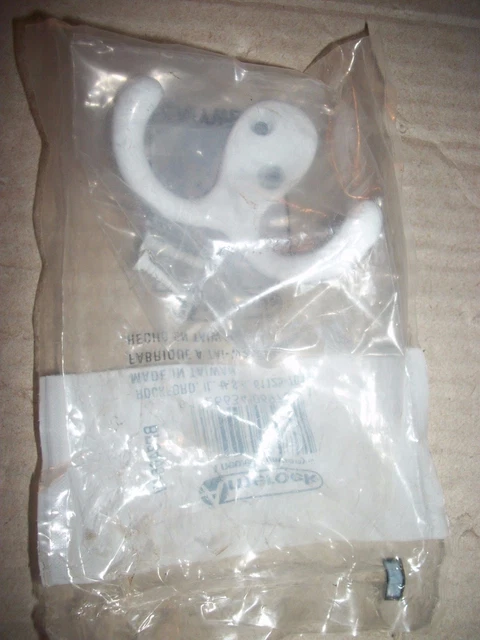 New Package Of 1 White Double Coat/Hat Hook Amerock BP3465-W