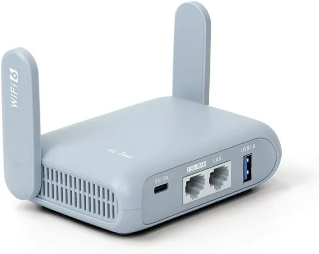 GL-MT3000 (Beryl AX) Pocket-Sized Wi-Fi 6 Wireless Travel Gigabit Router, Connec