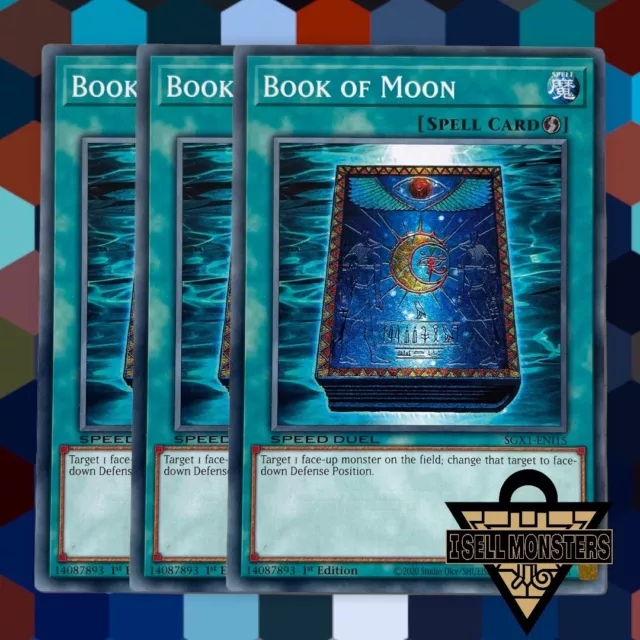 YuGiOh! x3 BOOK OF MOON SGX1-EN115 COMMON Yu-gi-oh! TCG LEGAL 3x