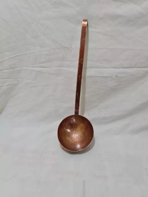 Antike Alte Gehämmerte Massive Kupferpfanne In Prestine Antikem Zustand 40 Cm