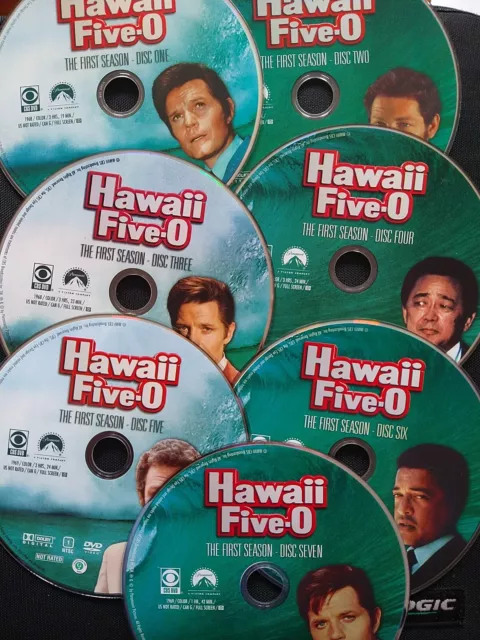 Hawaii Five-O: Complete First Season 1 (DVD, 2007, 7-Disc Set) Discs Only EN/ESP