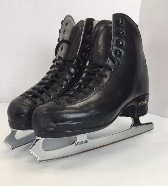 Risport RF4 Leather Women's Figure Skates Size 6 ice skate with Sterling Blades