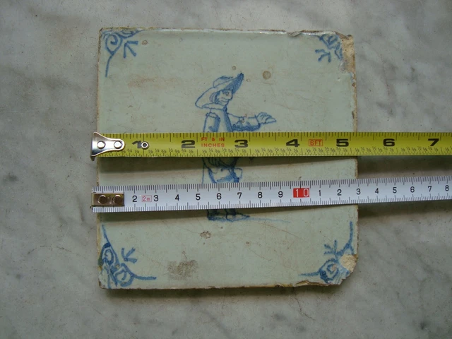 17th century delft handpainted dutch delftware tile tennisplayer, sport tennis 3