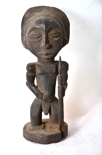 African tribal art. Hemba statue from Democratic Republic of Congo.