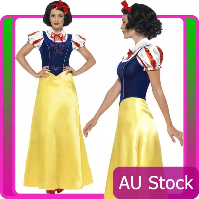 Ladies Princess Snow White Fairy Tale Book Week Fancy Dress Disney Party Costume